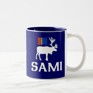 Caneca De Café Em Dois Tons Sami, pessoas de oito estações