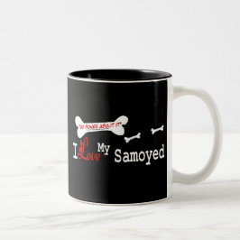 Caneca De Café Em Dois Tons Samoyed (I Love) Mug