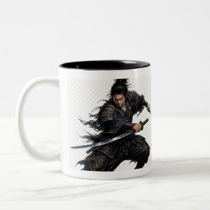 Caneca De Café Em Dois Tons Samurai Lutem Contra Seus Demônios Inspirador