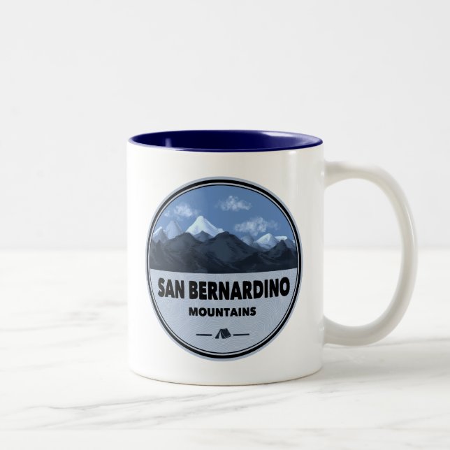Caneca De Café Em Dois Tons San Bernardino Monta acampamento California (Direita)