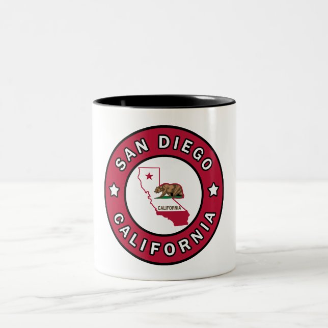Caneca De Café Em Dois Tons San Diego California (Centro)