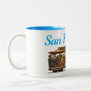 Caneca De Café Em Dois Tons San Francisco Cale Car Mug