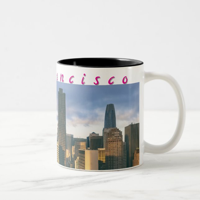 Caneca De Café Em Dois Tons San Francisco Skyline (Direita)