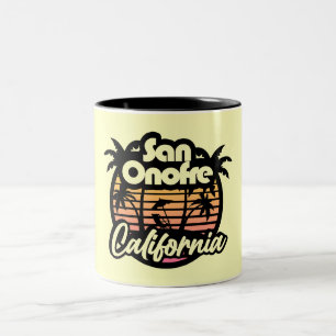 Caneca De Café Em Dois Tons San Onofre Beach, Califórnia
