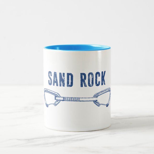 Caneca De Café Em Dois Tons Sand Rock Alabama Escalada Quickdraw (Centro)