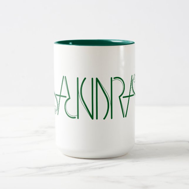 Caneca De Café Em Dois Tons Sandra Coffee Mug (Centro)