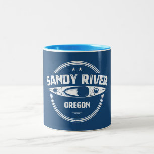 Caneca De Café Em Dois Tons Sandy River Oregon Kayaking