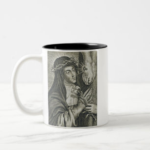 Caneca De Café Em Dois Tons Santa Catarina de Siena
