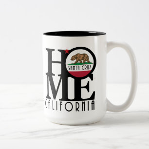 Caneca De Café Em Dois Tons Santa Cruz HOME Califórnia 15oz