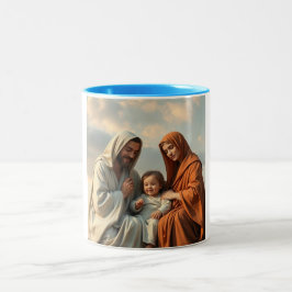 Caneca De Café Em Dois Tons Santa Família, Jesus, Maria e Joseph Coffee Mug