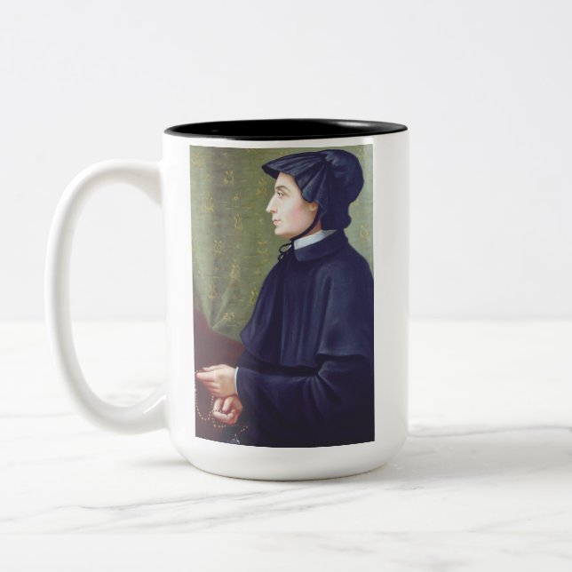Caneca De Café Em Dois Tons Santa Isabel Ana Seton (Esquerda)