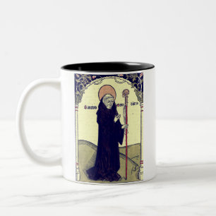 Caneca De Café Em Dois Tons Santo Benedito de Nursia Padroeiro da Europa Catól