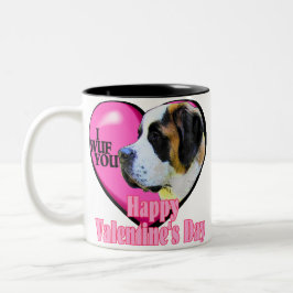 Caneca De Café Em Dois Tons Santo Bernard Dia de os namorados