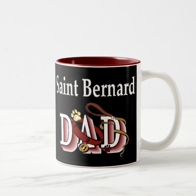 Caneca De Café Em Dois Tons Santo Bernard Pai Gifts (Direita)