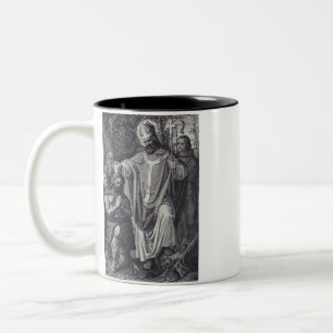 Caneca De Café Em Dois Tons Santo Boniface Inglês Benedictine monge
