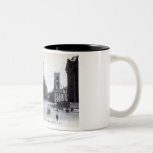 Caneca De Café Em Dois Tons Santo-Genevieve da biblioteca, vintage 1905 de