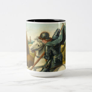 Caneca De Café Em Dois Tons Santo George e o Dragão, 1506 por Raphael