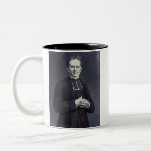 Caneca De Café Em Dois Tons Santo João Bosco Pai e Mestre da Juventude