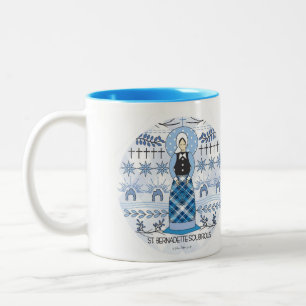 Caneca De Café Em Dois Tons Santo Mug: Rua. Bernadette Soubirous