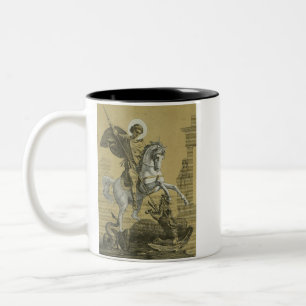 Caneca De Café Em Dois Tons São Jorge e o Dragão Grande Mártir
