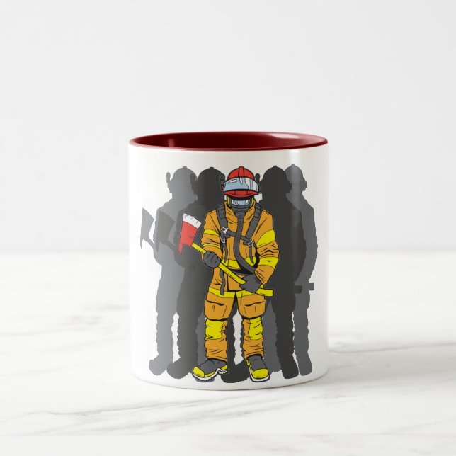 Caneca De Café Em Dois Tons Sapador-bombeiro final (Centro)