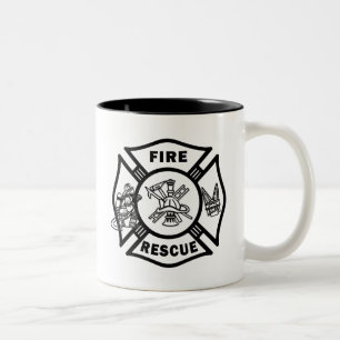 Caneca De Café Em Dois Tons Sapadores-bombeiros do salvamento do fogo