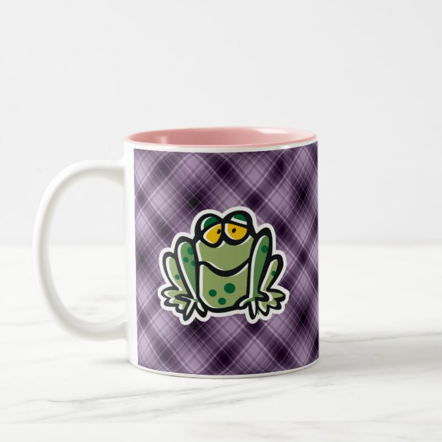 Caneca De Café Em Dois Tons Sapo bonito; Roxo (Esquerda)