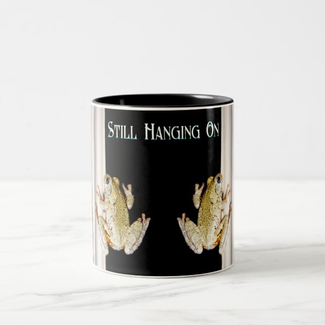 Caneca De Café Em Dois Tons Sapo de Árvore Branco Amarelo no Windows (Centro)