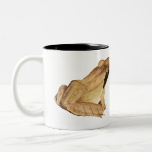 Caneca De Café Em Dois Tons Sapo de madeira