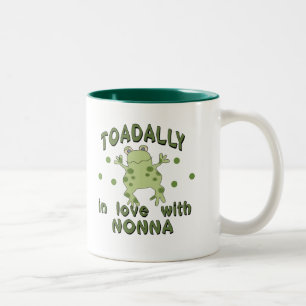 Caneca De Café Em Dois Tons Sapo de Nonna do amor de TOADALLY