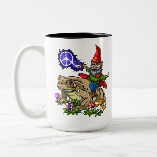 Caneca De Café Em Dois Tons Sapo do Gnome (Esquerda)