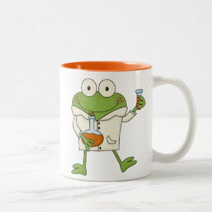 Caneca De Café Em Dois Tons Sapo do laboratório