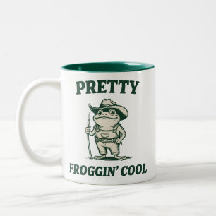 Caneca De Café Em Dois Tons Sapo Legalzinho de Rã Memes Amantes Vintage 