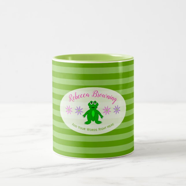 Caneca De Café Em Dois Tons Sapo personalizado (Centro)