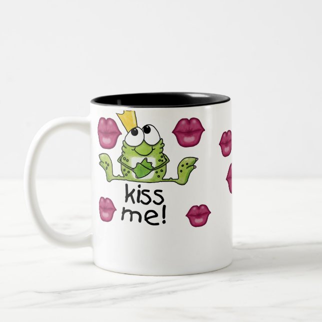 Caneca De Café Em Dois Tons Sapo Príncipe me beije (Esquerda)
