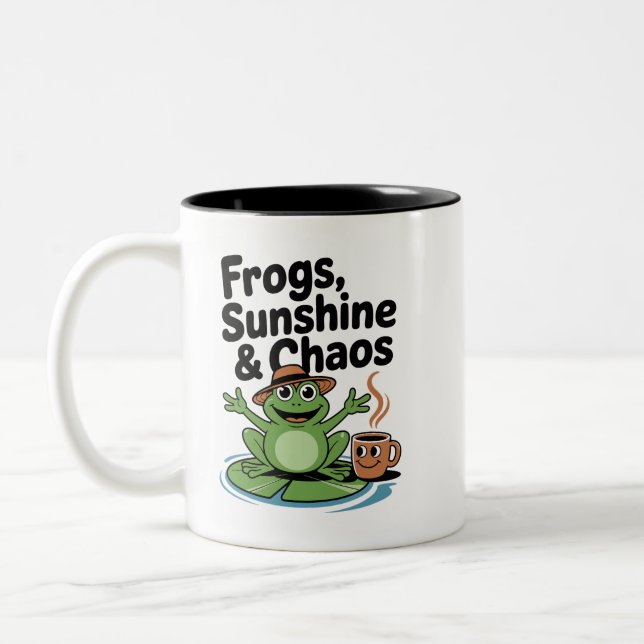 Caneca De Café Em Dois Tons Sapos Vibes e Café (Esquerda)
