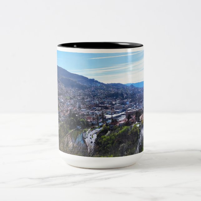 Caneca De Café Em Dois Tons Sarajevo Mug-Excelente ideia especial de presente  (Centro)