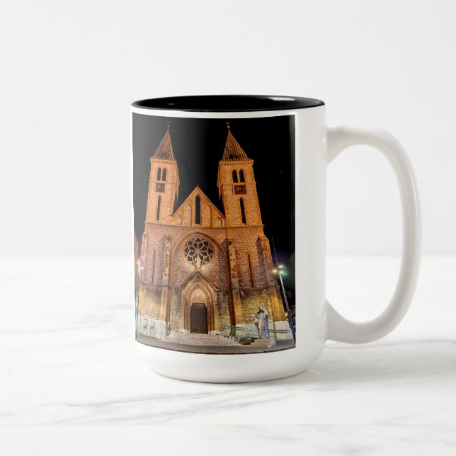 Caneca De Café Em Dois Tons Sarajevo Mug-Excelente ideia especial de presente  (Direita)