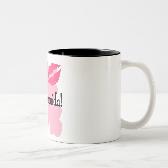 Caneca De Café Em Dois Tons Saranghamnida - coreano eu te amo (Direita)