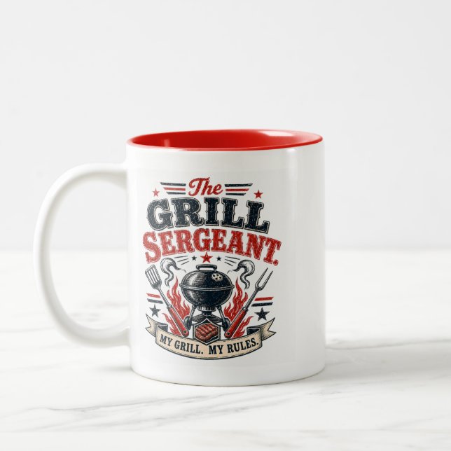 Caneca De Café Em Dois Tons Sargento da Churrasqueira (Esquerda)