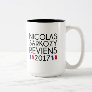 Caneca De Café Em Dois Tons Sarkozy Reviens 2017