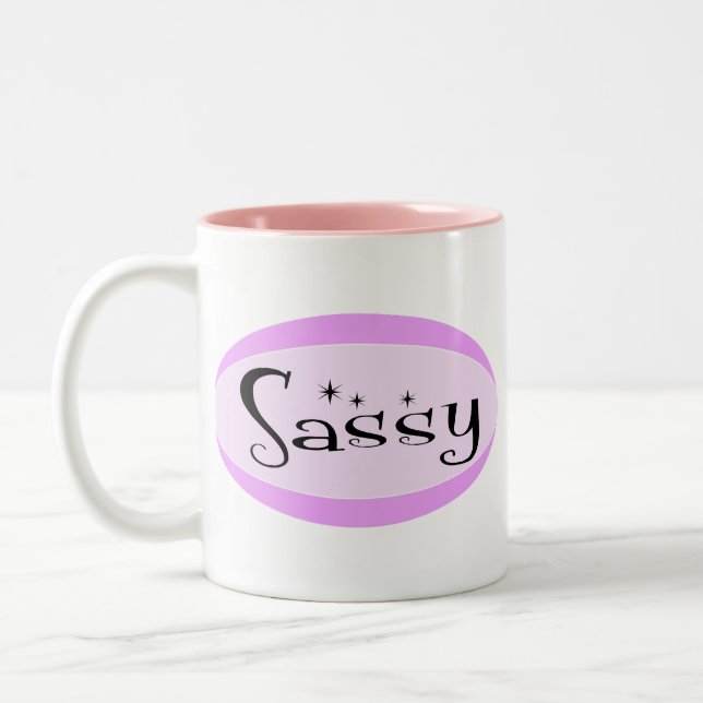 Caneca De Café Em Dois Tons Sassy (Esquerda)