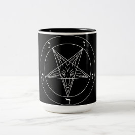 Caneca De Café Em Dois Tons Satanic Pentagram