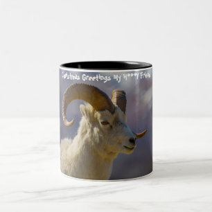 Caneca De Café Em Dois Tons Saudações de Natal Meu Amigo Querido