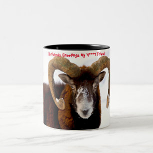 Caneca De Café Em Dois Tons Saudações de Natal Meu Amigo Querido