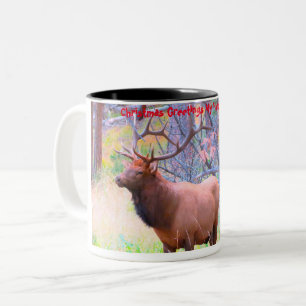 Caneca De Café Em Dois Tons Saudações de Natal Meu Caçador Coletor