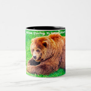 Caneca De Café Em Dois Tons Saudações de Natal Meu Caçador Coletor