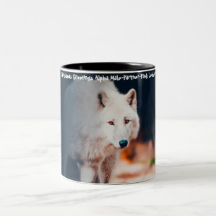 Caneca De Café Em Dois Tons Saudações de Natal 'Meu Parceiro', 'Macho Alfa',