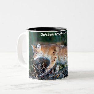 Caneca De Café Em Dois Tons Saudações de Natal Meu Velho Coyote