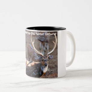 Caneca De Café Em Dois Tons Saudações de Natal Pai Caçador Coletor